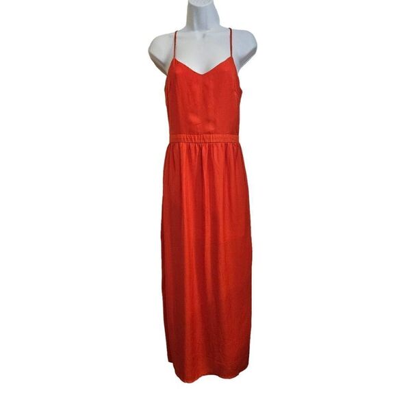 Sans Souci Orange CutOut Maxi Dress sz S - Picture 1 of 8